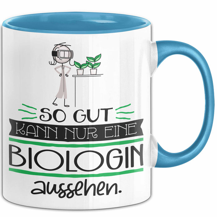 Biologin Geschenk Tasse So Gut Kann Nur Eine Biologin Aussehen Geschenkidee Geburtstag Weihnachten Lustig Blau Trendation