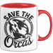 Wal Tier Tasse Geschenk Lustige Geschenkidee Spruch Rettet die Orcas Rot Trendation