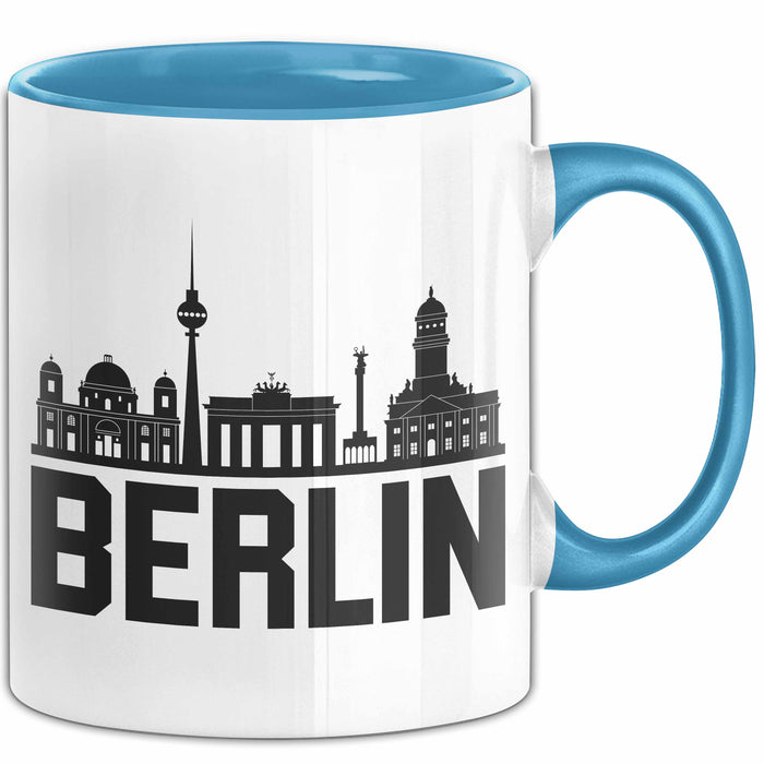 Berlin Tasse Geschenk Stadt Deutschland Hauptstadt Becher Blau Trendation