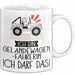 Geschenk für Geländewagenfahrerin Tasse Lustige Geschenkidee Geburtstag Ich Bin Geländewagenfahrerin Ich Darf Das Weiß Trendation