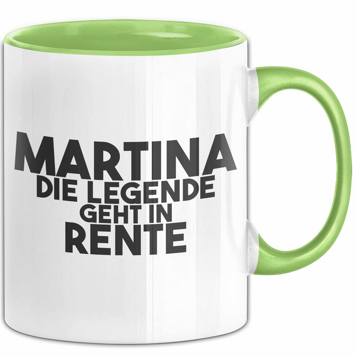 Martina Tasse Martina – Die Legende Geht In Rente Geschenk
