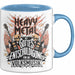 Heavy Metal Tasse Geschenkidee Gottes Entschuldigung Blau Trendation