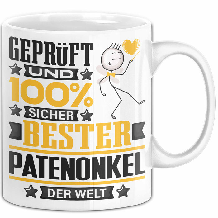 Patenonkel Geschenk Lustiger Spruch für Patenonkel Geschenkidee Bester Patenonkel Der Welt Weiß Trendation