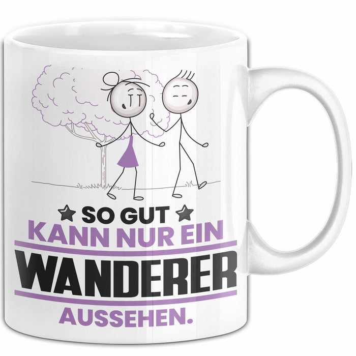 Wanderer Geschenk Tasse So Gut Kann Nur Ein Wanderer Aussehen Geschenkidee Kaffee-Becher Weiß Trendation