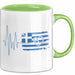 Griechenland Tasse Geschenk Grieche Flagge Herz Kaffee-Becher Grün Trendation