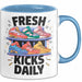 Sneakerhead Tasse Geschenk Lustige Geschenkidee Spruch Für Schuh Sammler Blau Trendation