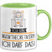 Geschenk für Musiktheoretikerin Tasse Lustige Geschenkidee Geburtstag Ich Bin Musiktheoretikerin Ich Darf Das Grün Trendation