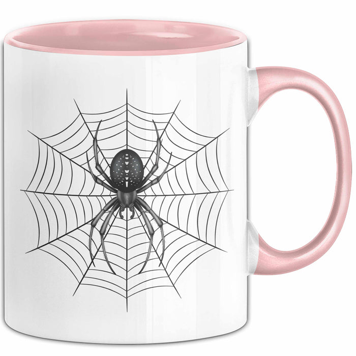 Spinne Vogelspinne Tier Tasse Geschenk Lustige Geschenkidee Spruch Rosa Trendation