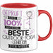 Beste Outdoor-Yoga-Lehrerin Der Welt Tasse Geschenk für Eine Outdoor-Yoga-Lehrerin Geprüft Und Sicher Geschenkidee Geburtstag Weihnachten Rot Trendation