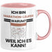 Marathonläufer Geschenk Tasse Lustiger Spruch Ich Bin Marathonläufer Warum Weil Ich Es Kann Geschenkidee Bester Marathonläufer Geburtstag Kaffee-Becher Rosa Trendation