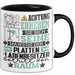 Plattenladenbesitzer Geschenk Tasse Lustiger Spruch Erheben Sie Sich Der Plattenladenbesitzer Betritt den Raum Schwarz Trendation
