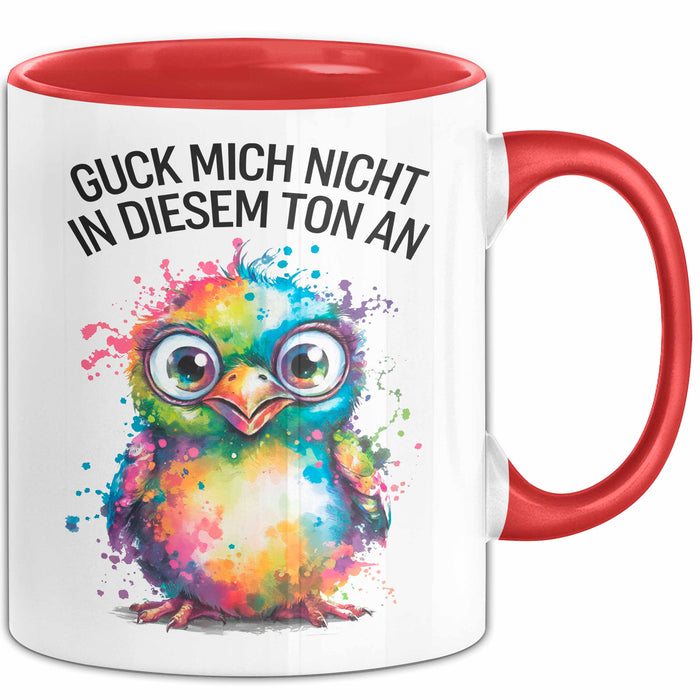 Sarkasmus Tasse Geschenkidee Schau Mich Nicht An Humor Fan Rot Trendation