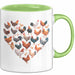Huhn Tier Bauer Tasse Becher Geschenk Lustige Geschenkidee Spruch Hühnerherz Grün Trendation