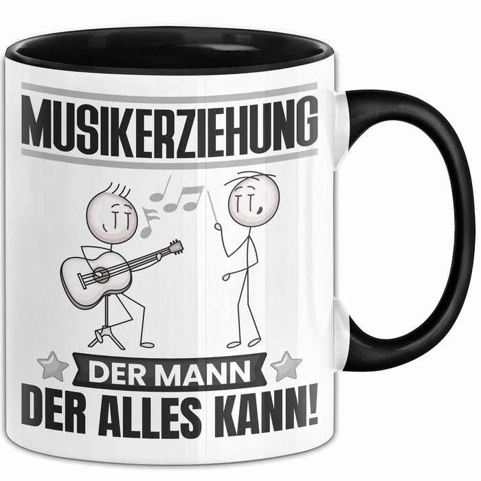 Musikerziehung Tasse Geschenk für Musikerziehung Der Mann Der Alles Kann Geschenkidee zum Geburtstag Schwarz Trendation