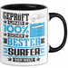 Surfer Geschenk Lustiger Spruch für Surfer Geschenkidee Bester Surfer Der Welt Schwarz Trendation