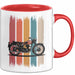 Retro Motorrad Tasse Geschenk Lustige Geschenkidee Spruch Rot Trendation