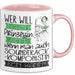 Soundtrack-Komponistin Tasse Geschenk Spruch Wer Will Schon Prinzessin Sein Wenn Man Auch Soundtrack-Komponistin Sein Kann Rosa Trendation