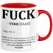 F*** Tasse Geschenk Schimpfwort 18+ Geschenkidee Männer Frauen Arbeitskollege Geschenkidee Kaffee-Becher Rot Trendation