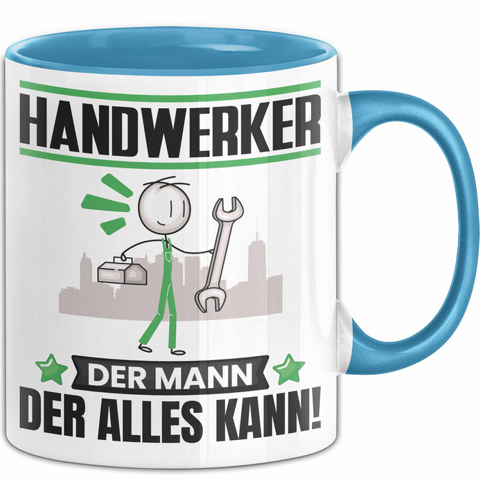 Handwerker Tasse Geschenk für Handwerker Der Mann Der Alles Kann Geschenkidee zum Geburtstag Blau Trendation
