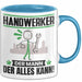 Handwerker Tasse Geschenk für Handwerker Der Mann Der Alles Kann Geschenkidee zum Geburtstag Blau Trendation