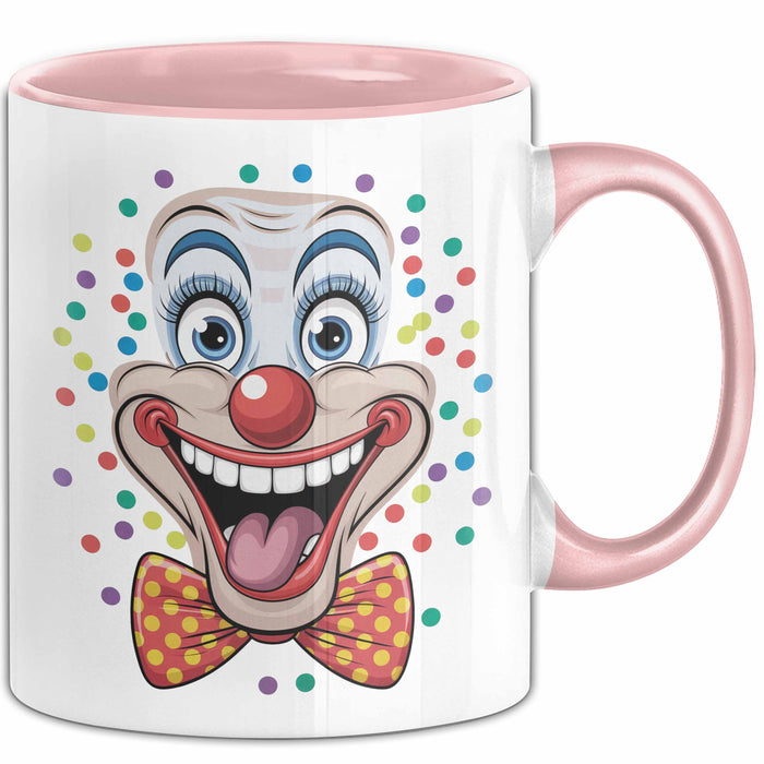 Zirkus Tasse Geschenk Lachender Clown Geschenkidee Künstler Rosa Trendation