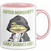 Sarkasmus Tasse Geschenk Lustiger Spruch Guten Morgen Ganz Dünnes Eis Frosch Becher Rosa Trendation