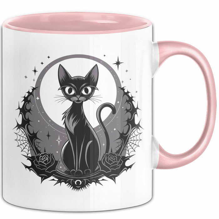 Goth Fan Tasse Geschenkidee für Freunde düsterer Ästhetik Rosa Trendation
