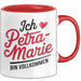 Petra-Marie Tasse Geschenk Ich Bin Vollkommen Petra-Marie Geschenkidee Geburtstag Rot Trendation