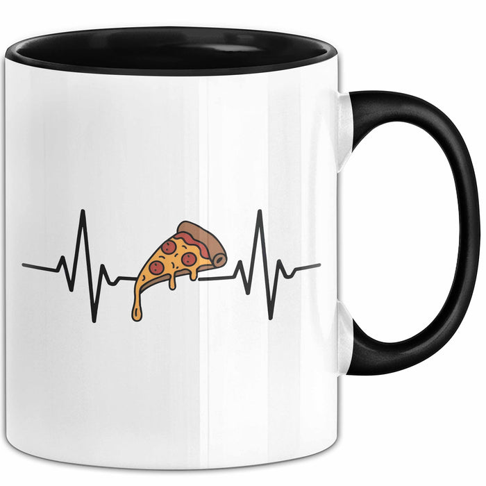 Pizzaesser Tasse Geschenk Pizza Herzschlag Essensliebhaber Trendation