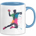 Handballspieler Tasse Geschenk Lustige Geschenkidee Spruch Blau Trendation