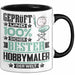 Hobbymaler Geschenk Lustiger Spruch für Hobbymaler Geschenkidee Bester Hobbymaler Der Welt Schwarz Trendation