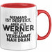 Werner Tasse Niemand Ist Perfekt, Aber Als Werner Ist Er Verdammt Nah Dran Rot Trendation