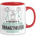 Tierarzthelfer Geschenk Tasse So Gut Kann Nur Ein Tierarzthelfer Aussehen Geschenkidee Kaffee-Becher Rot Trendation