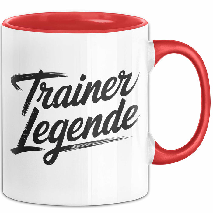 Fußballtrainer Fußballteam Tasse Geschenk Lustige Geschenkidee Spruch Trainer Legende Rot Trendation