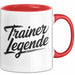 Fußballtrainer Fußballteam Tasse Geschenk Lustige Geschenkidee Spruch Trainer Legende Rot Trendation