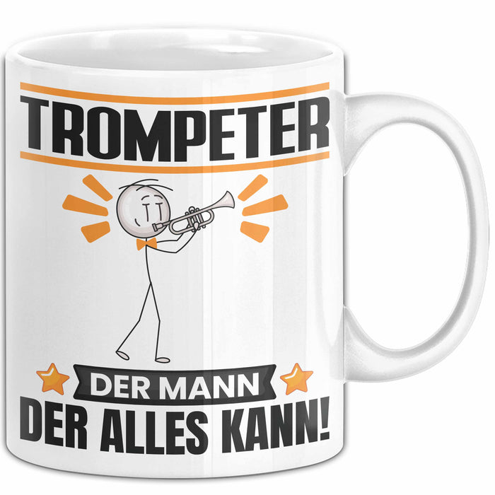 Trompeter Tasse Geschenk für Trompeter Der Mann Der Alles Kann Geschenkidee zum Geburtstag Weiß Trendation