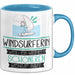 Windsurferin Weil Es Keinen Schöneren Beruf Gibt Tasse Geschenk für Eine Windsurferin Lustig Blau Trendation