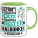Halbonkel Geschenk Lustiger Spruch für Halbonkel Geschenkidee Bester Halbonkel Der Welt Grün Trendation