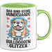 Bulldoggen-Besitzer Tasse Geschenk Das Sind Keine Hundehaare Das Ist Bulldoggen Glitzer Becher Grün Trendation