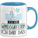 Geschenk für Windsurferin Tasse Lustige Geschenkidee Geburtstag Ich Bin Windsurferin Ich Darf Das Blau Trendation