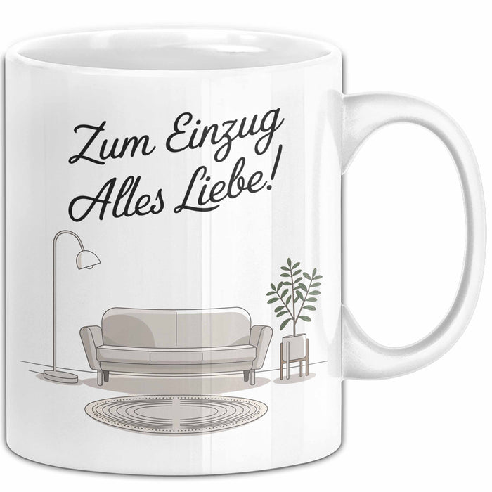 Neues Zuhause Eigentümer Tasse Geschenk Lustige Geschenkidee Spruch Zum Einzug Alles Liebe Weiß Trendation