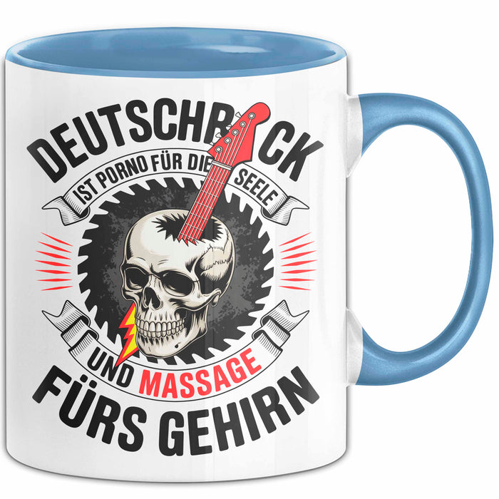 Deutsche Rockmusik Tasse Geschenk Lustige Geschenkidee Blau Trendation