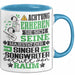 Singer-Songwriter Geschenk Tasse Lustiger Spruch Erheben Sie Sich Der Singer-Songwriter Betritt den Raum Blau Trendation