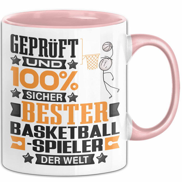 Basketballspieler Geschenk Lustiger Spruch für Basketballspieler Geschenkidee Bester Basketballspieler Der Welt Rosa Trendation