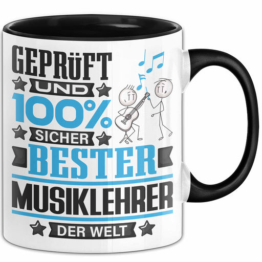 Musiklehrer Geschenk Lustiger Spruch für Musiklehrer Geschenkidee Bester Musiklehrer Der Welt Schwarz Trendation