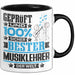Musiklehrer Geschenk Lustiger Spruch für Musiklehrer Geschenkidee Bester Musiklehrer Der Welt Schwarz Trendation