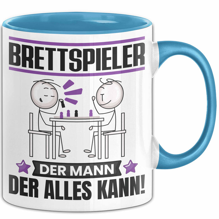 Brettspieler Tasse Geschenk für Brettspieler Der Mann Der Alles Kann Geschenkidee zum Geburtstag Blau Trendation