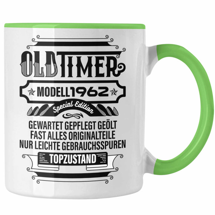 TRENDATION 60. Geburtstag Tasse Frau Mann Geschenk 60er Geschenkidee 60 Mutter Vater Grün Trendation