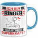 Ringer Tasse Geschenk für Ringer Geburtstag Lustiger Spruch Kaffee-Becher Was Ist Deine Superkraft Blau Trendation