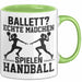 Handball-Spielerin Tasse Geschenk Frauen Ballett Echte Mädchen Spielen Handball Grün Trendation